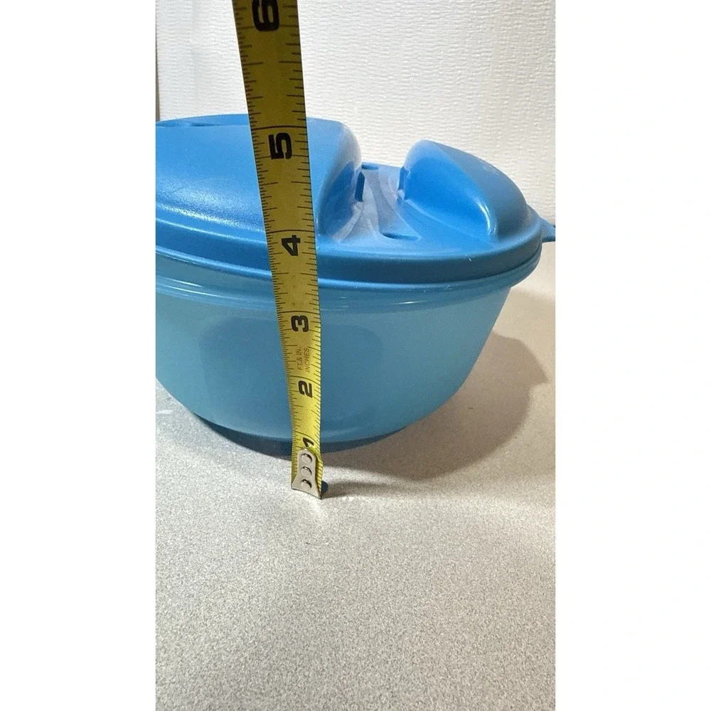 Tupperware Salad On the Go Bowl 2 Piece Set Blue #1700-5 No Utensil/Dressing Cup